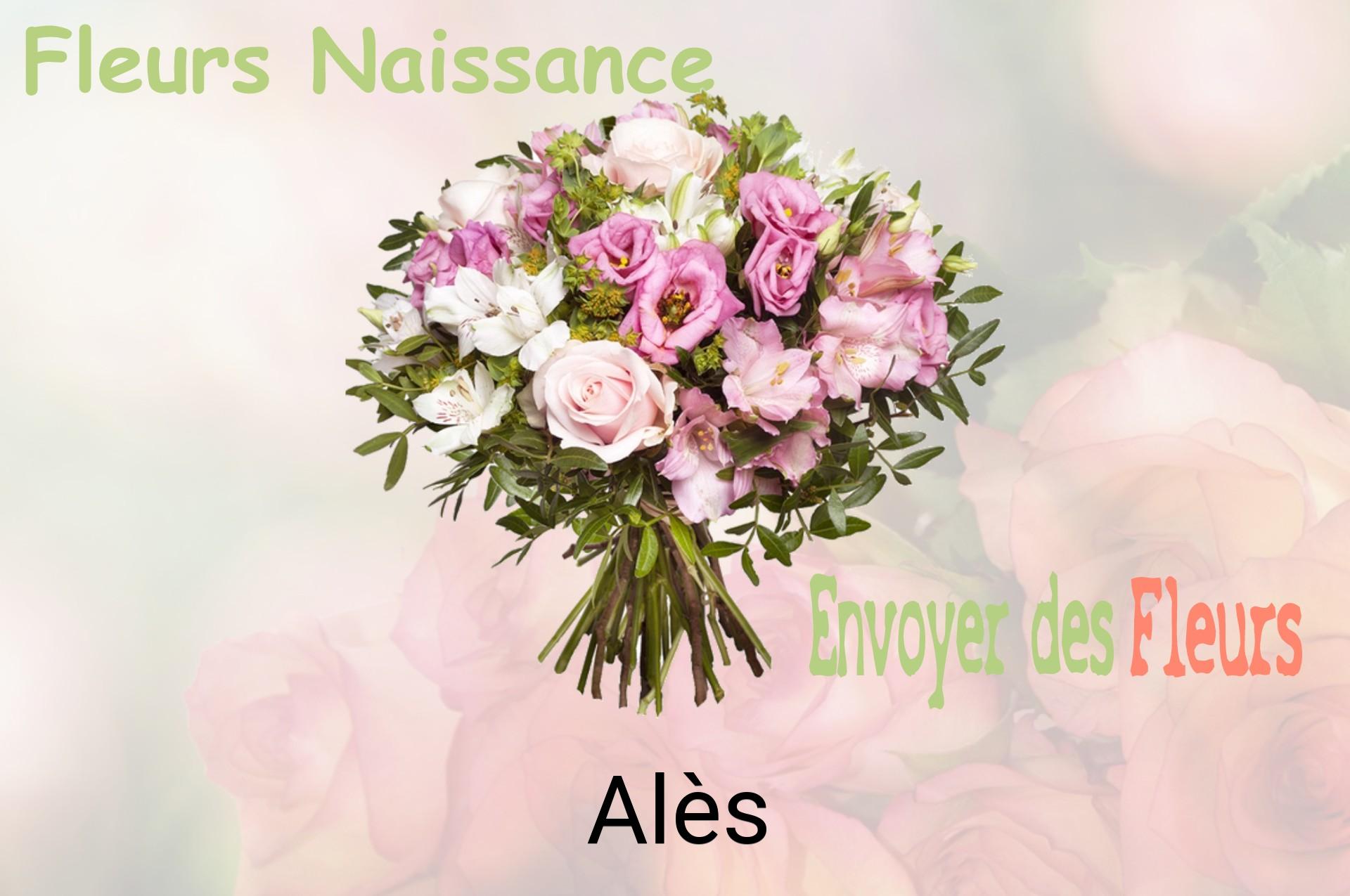 Bouquet de fleurs de naissance livré à Alès
